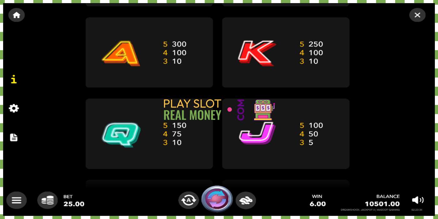 স্লট Dreamshock: Jackpot X প্রকৃত অর্থের জন্য, ছবি - 6