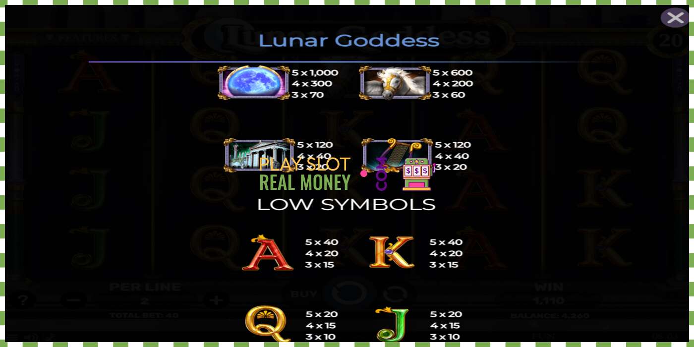 Slot Lunar Goddess për para të vërteta, foto - 6