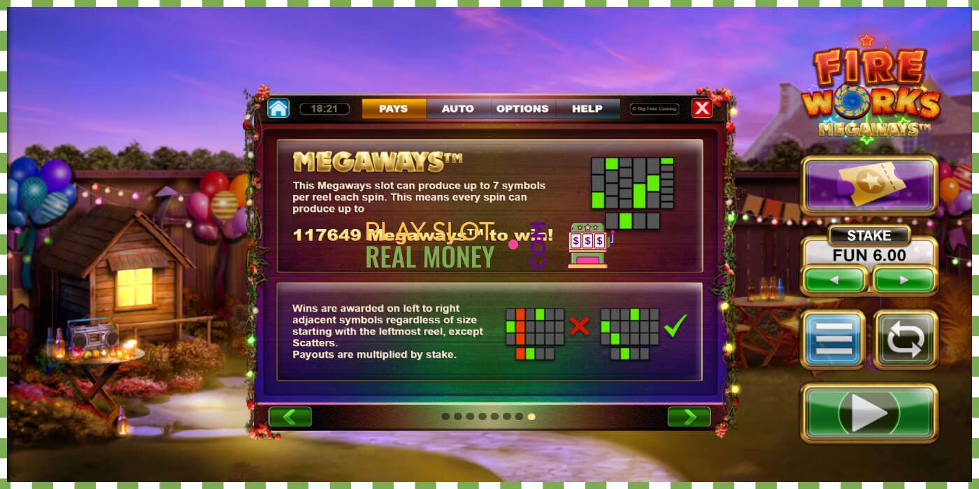 Slot Fireworks Megaways por diñeiro real, imaxe - 7