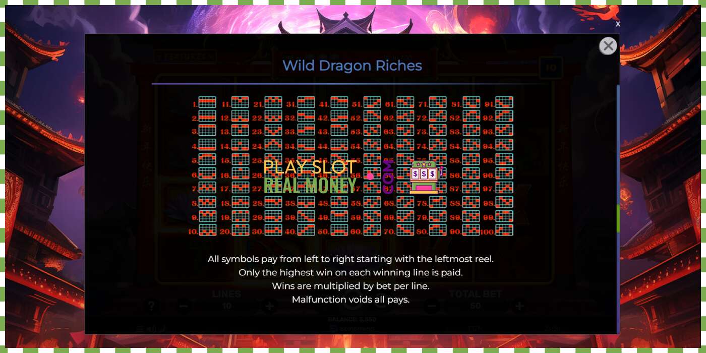 স্লট Wild Dragon Riches প্রকৃত অর্থের জন্য, ছবি - 7