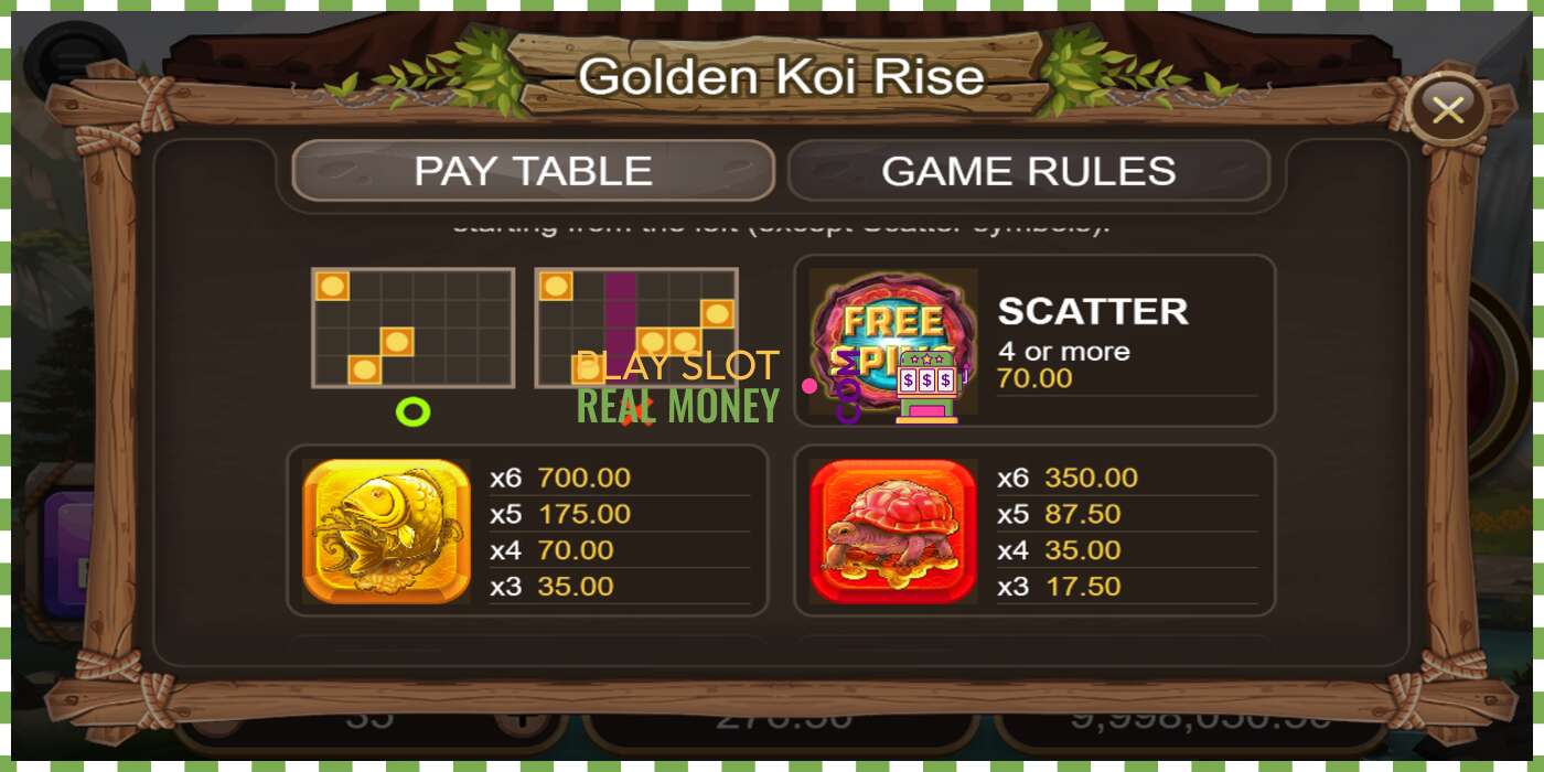 Slot Golden Koi Rise por dinheiro real, foto - 6