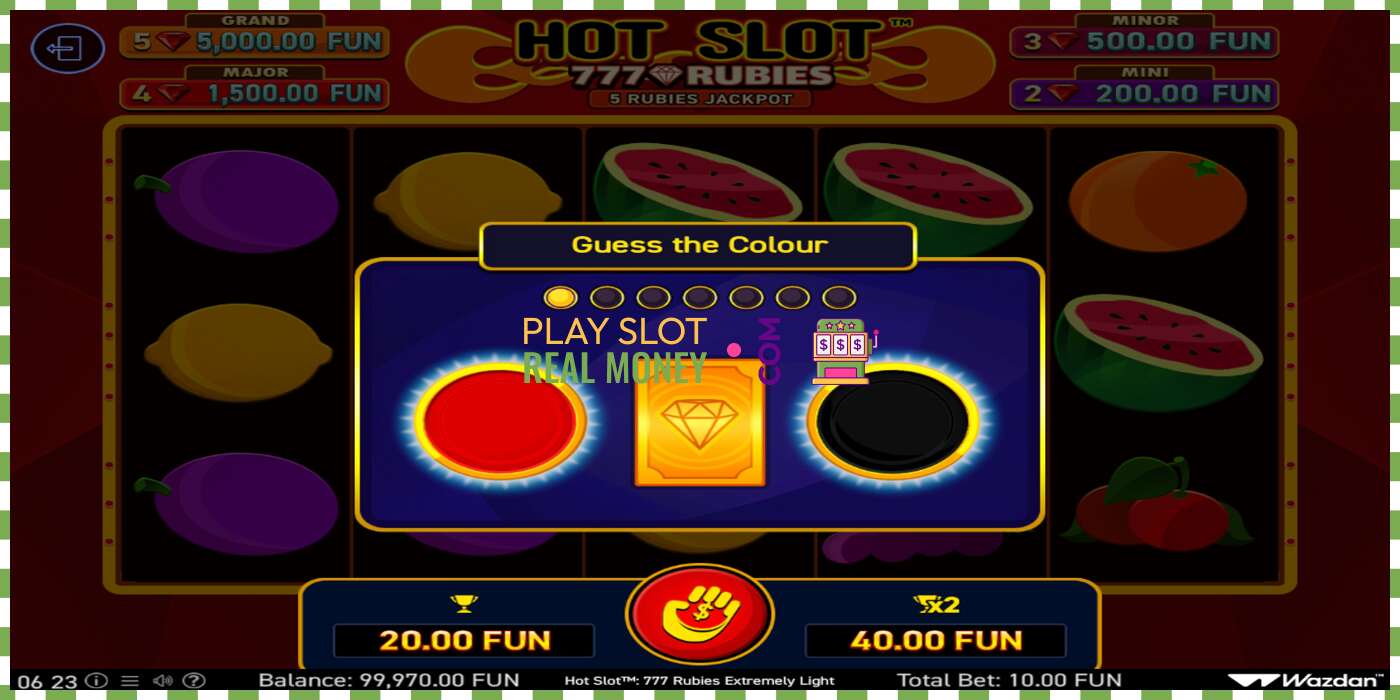 Սլոտ Hot Slot 777 Rubies Extremely Light իրական փողի դիմաց, նկար - 4