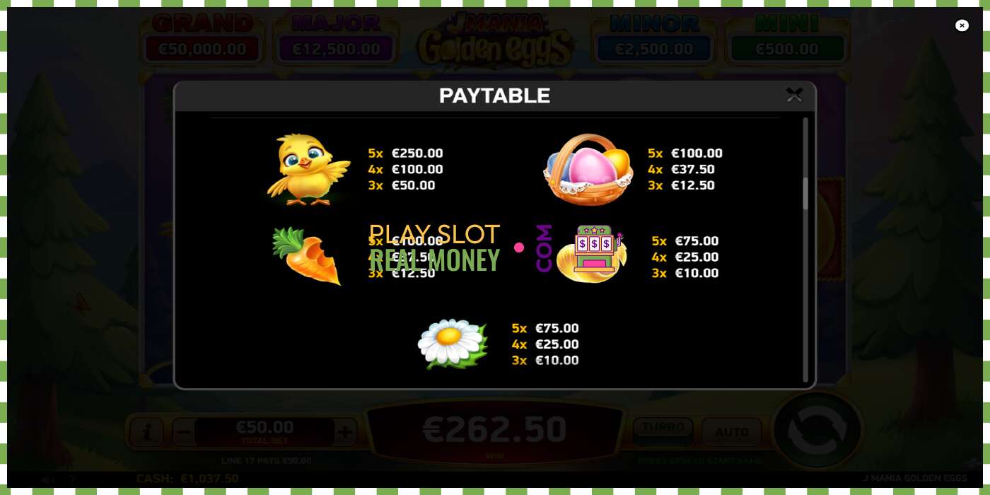 Slot J Mania Golden Eggs za skutečné peníze, obrázek - 6