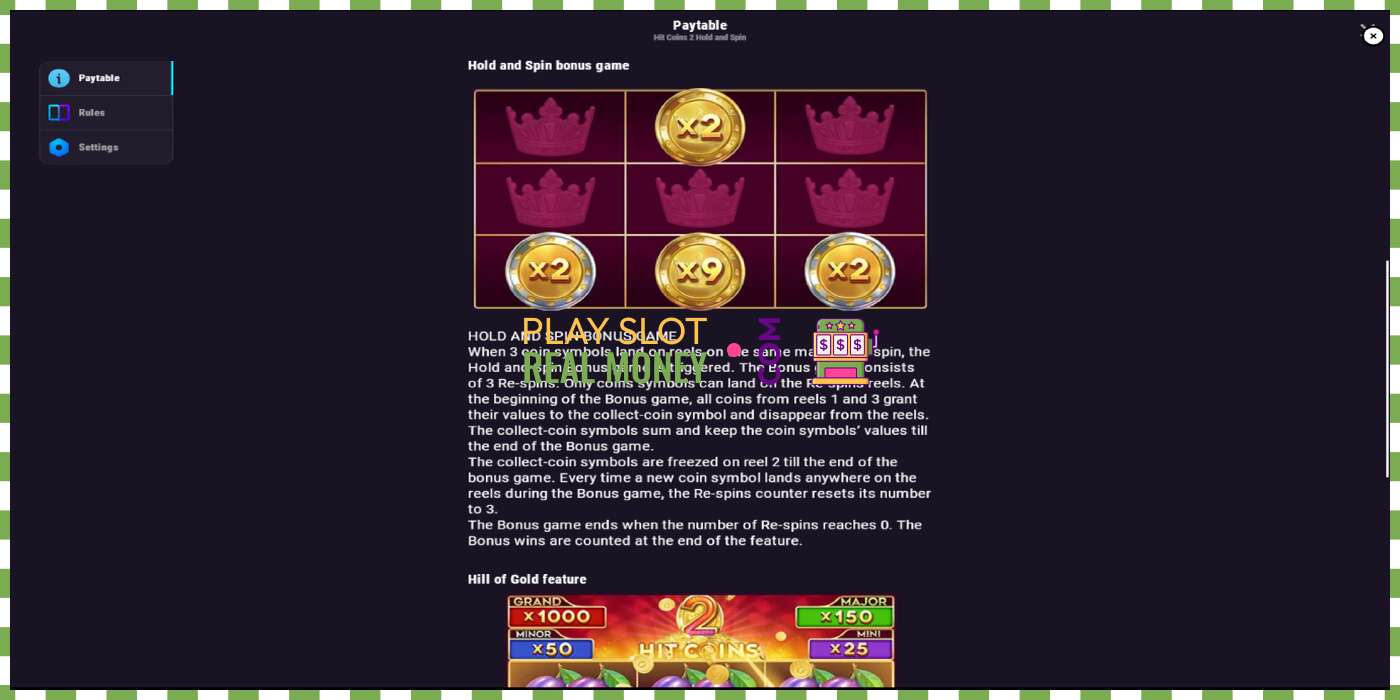 Slot Hit Coins 2 Hold and Spin pe bani reali, poza - 6