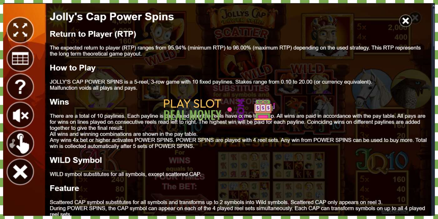 Slot Jollys Cap Power Spins pe bani reali, poza - 7