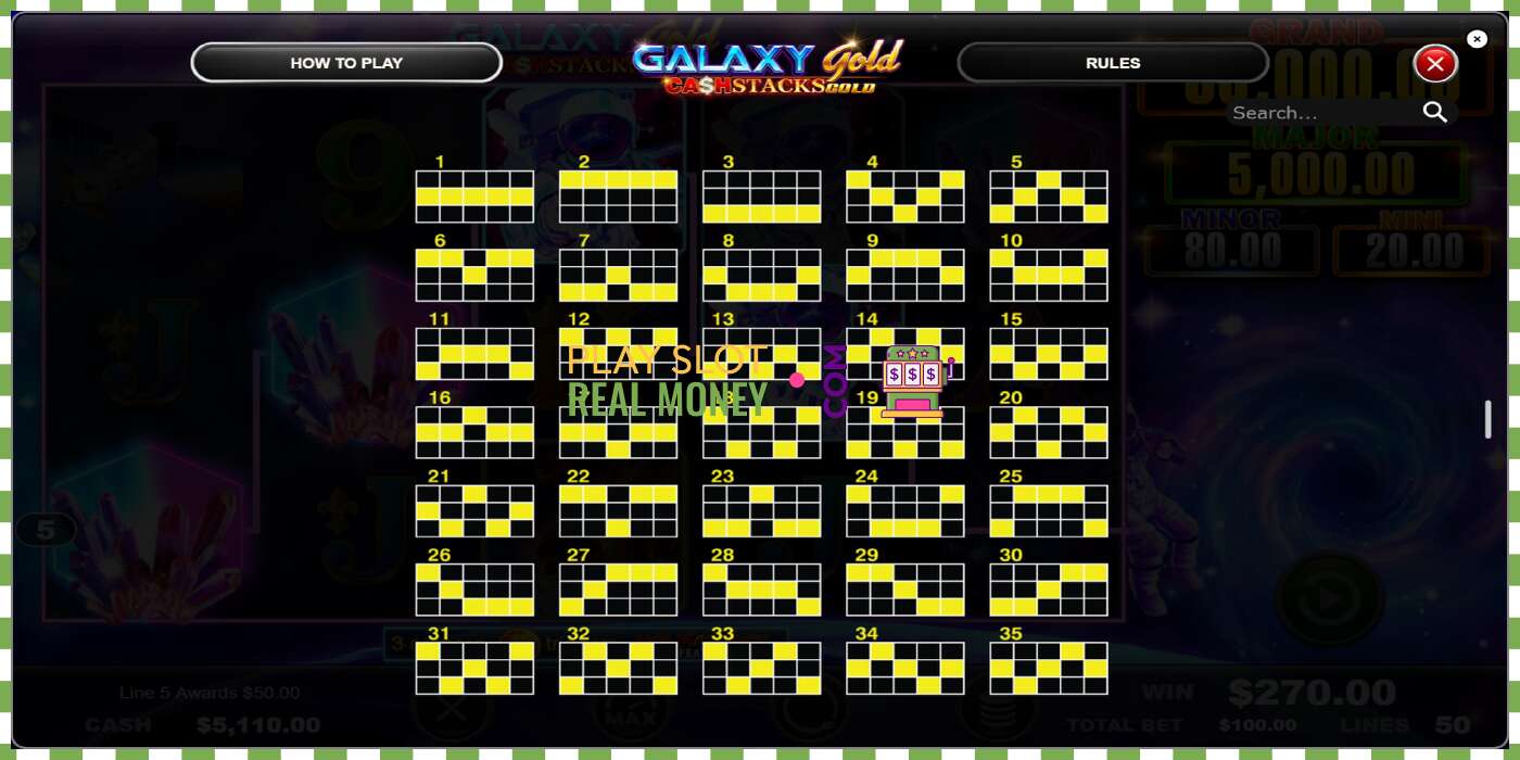 Ranura Galaxy Gold CashStacks Gold per diners reals, imatge - 6