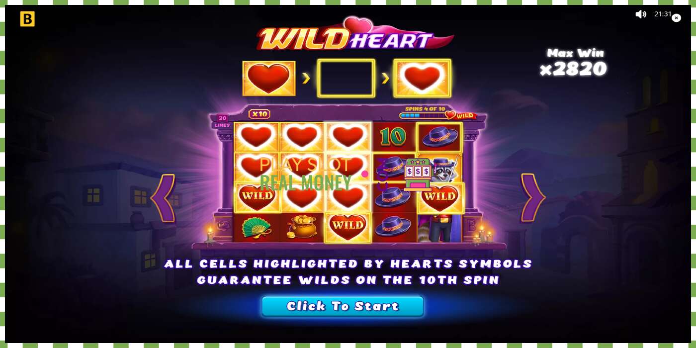 Slot Wild Heart por dinheiro real, foto - 1