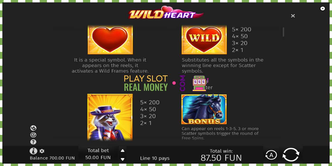 Slot Wild Heart por dinheiro real, foto - 5