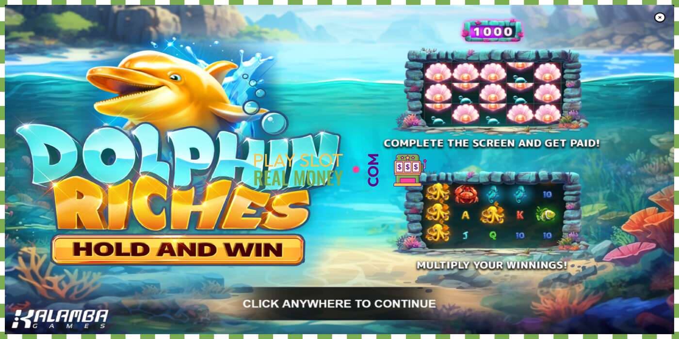 រន្ធដោត Dolphin Riches សម្រាប់ប្រាក់ពិត, រូបភាព - 1