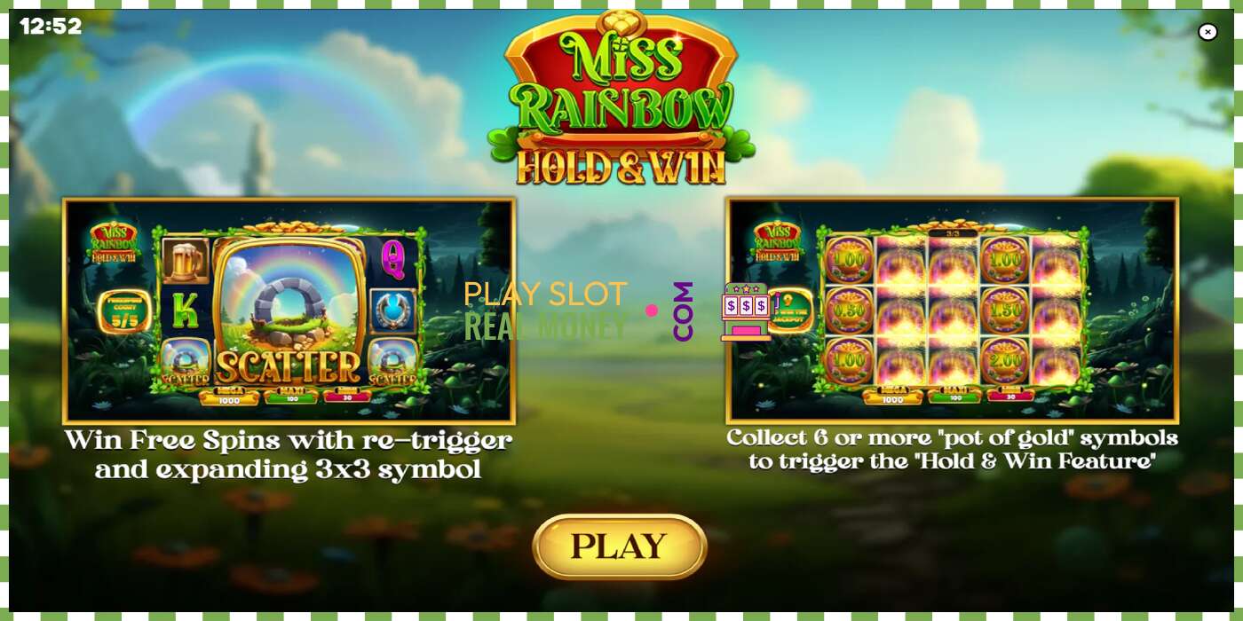 स्लॉट Miss Rainbow: Hold & Win वास्तविक पैशासाठी, चित्र - 1