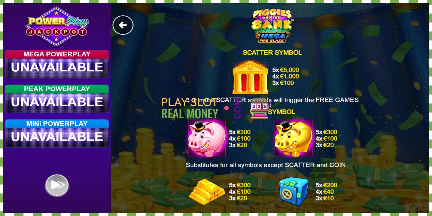 স্লট Piggies and the Bank PowerPlay Jackpot প্রকৃত অর্থের জন্য, ছবি - 5