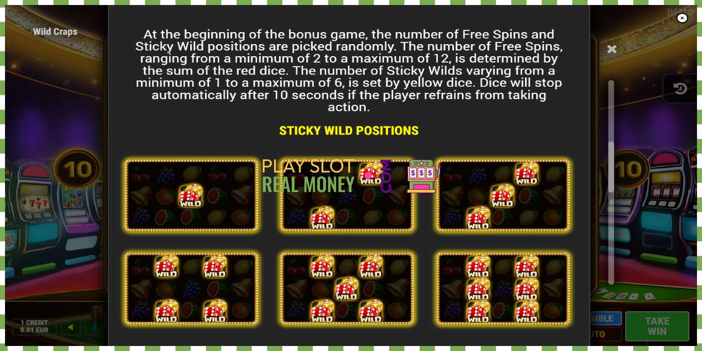 Slot Wild Craps pe bani reali, poza - 6