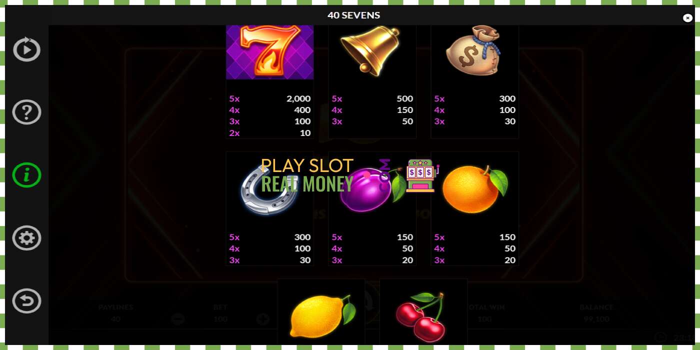 Slot 40 Sevens Buy Feature za pravi novac, slika - 6