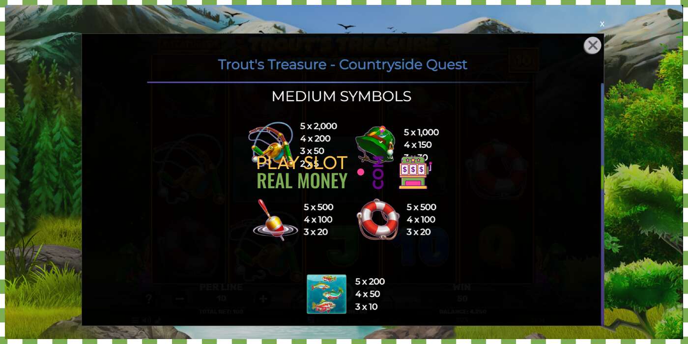 স্লট Trouts Treasure Countryside Quest প্রকৃত অর্থের জন্য, ছবি - 6