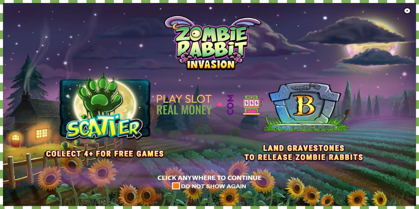 ஸ்லாட் Zombie Rabbit Invasion உண்மையான பணத்திற்கு, படம் - 1