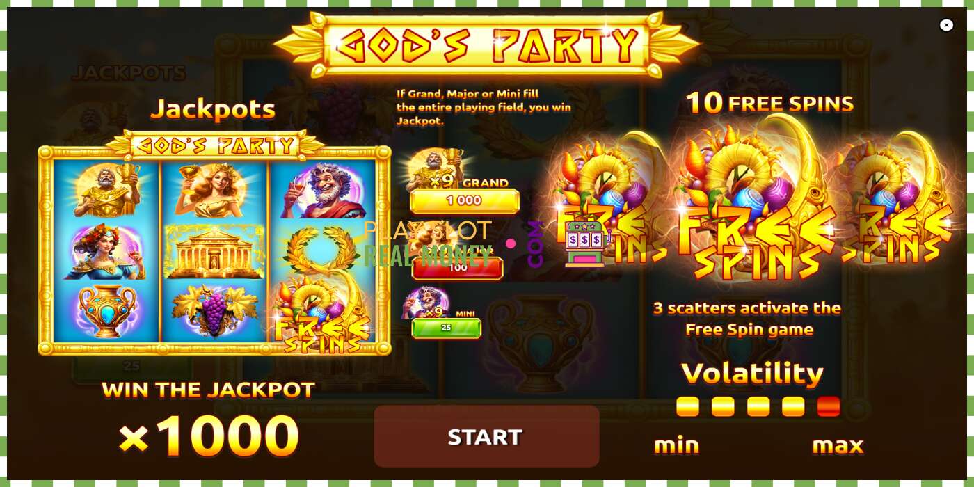 Slot Gods Party për para të vërteta, foto - 1