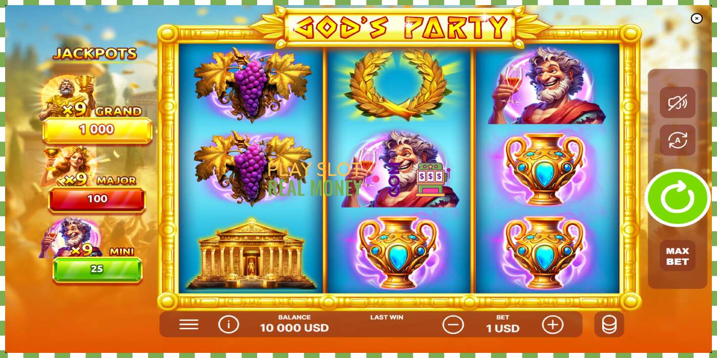 Slot Gods Party për para të vërteta, foto - 2