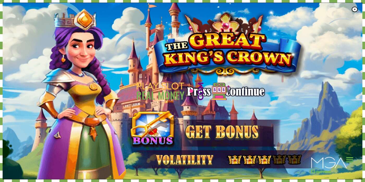 Slot The Great Kings Crown чыныгы акча үчүн, сүрөт - 1