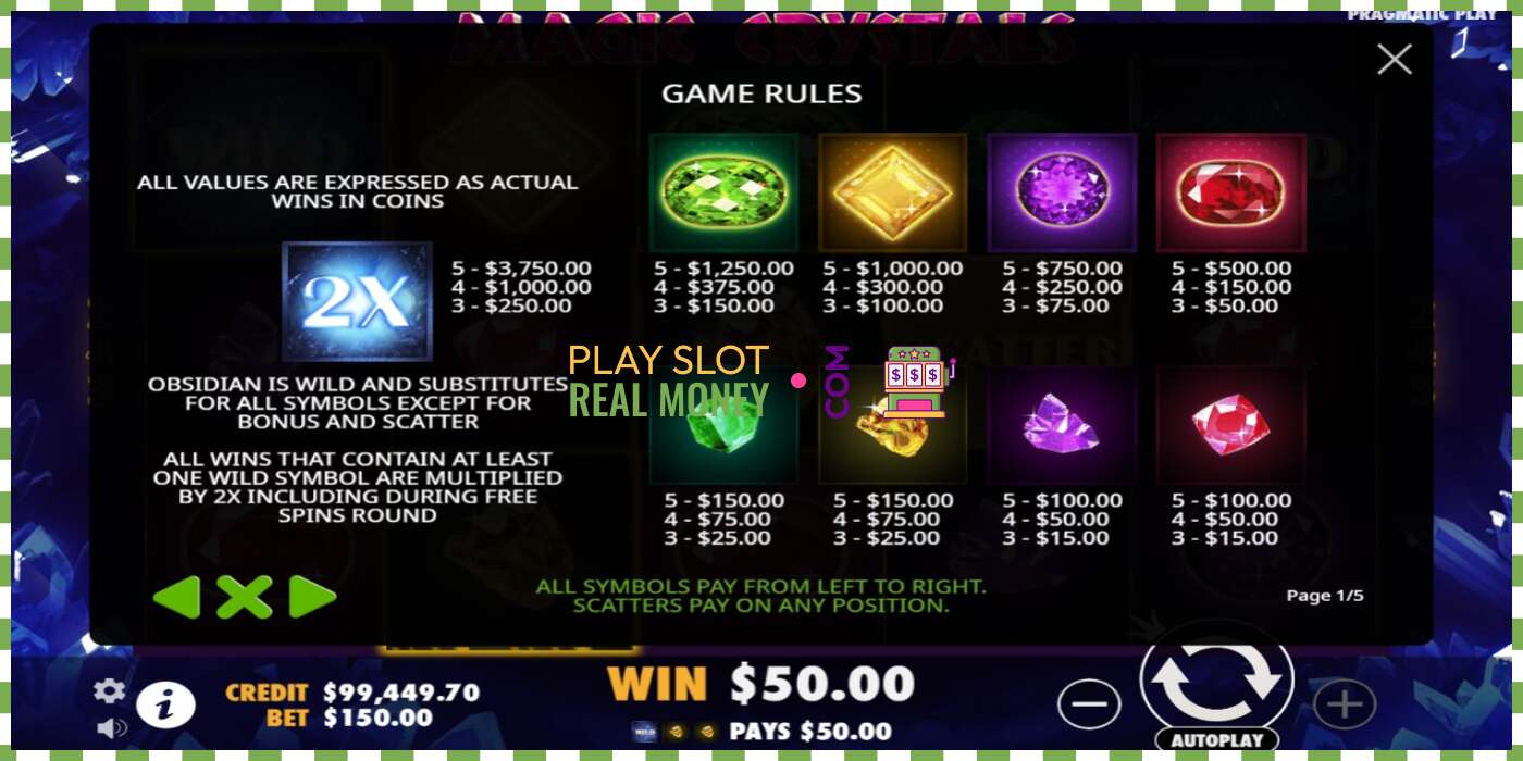 Slot Magic Crystals for rigtige penge, billede - 4