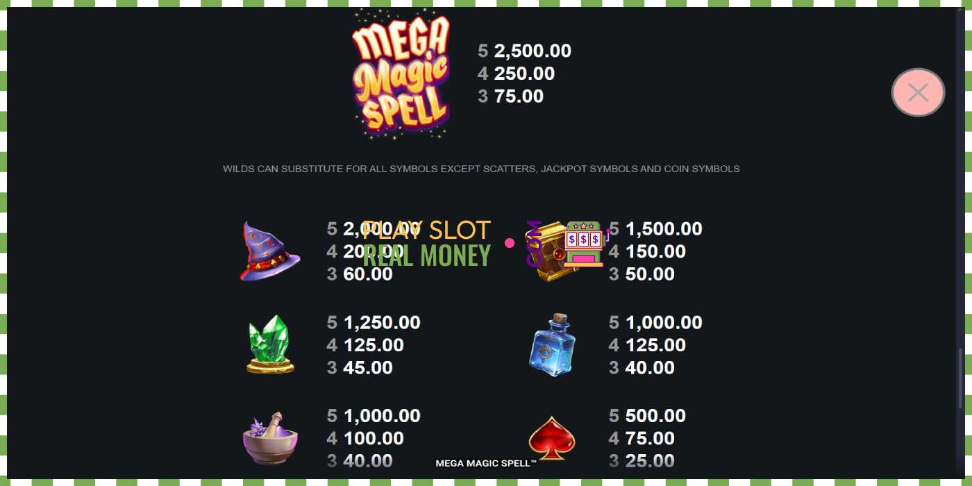 Slot Mega Magic Spell za pravi novac, slika - 6