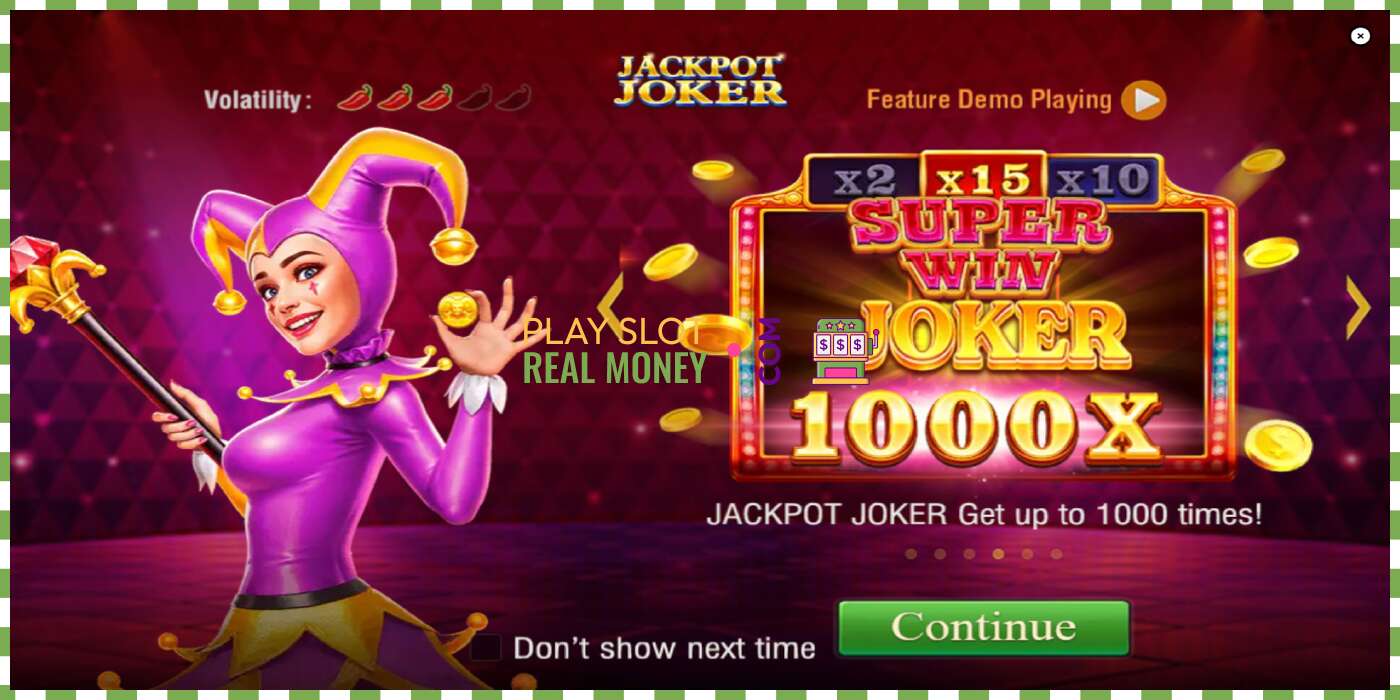 स्लॉट Jackpot Joker वास्तविक पैशासाठी, चित्र - 1