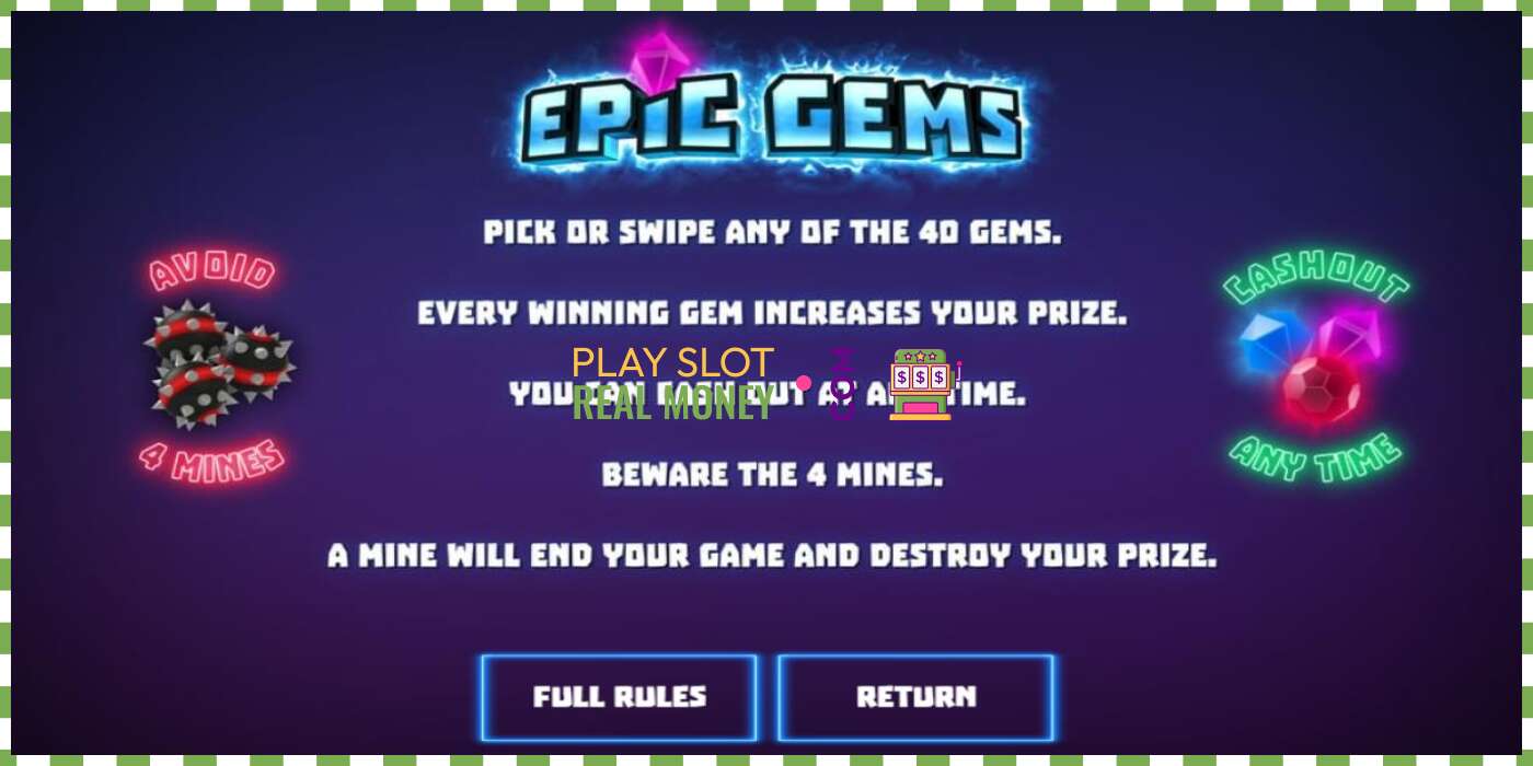 Слот Epic Gems на реальные деньги, картинка - 3