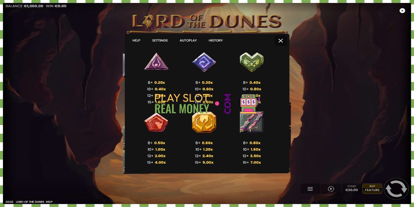 Slot Lord of the Dunes untuk wang sebenar, gambar - 5