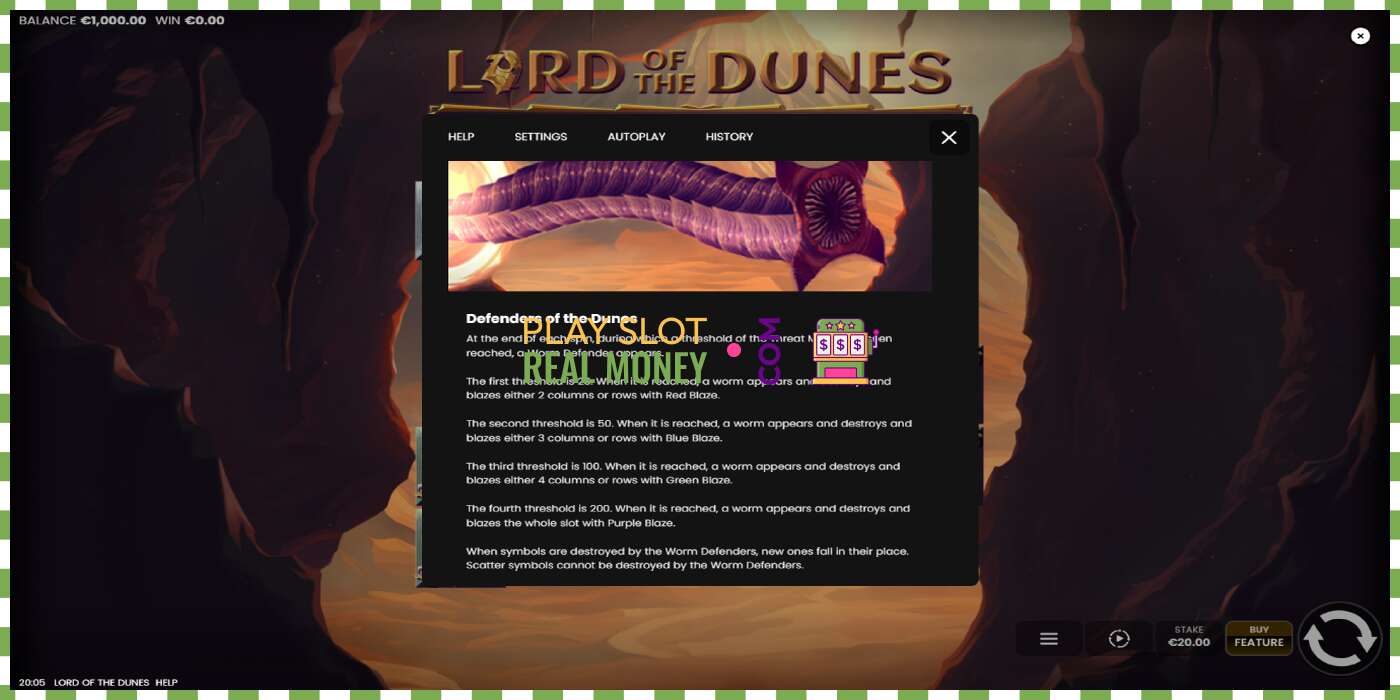 Ranura Lord of the Dunes por dinero real, foto - 7