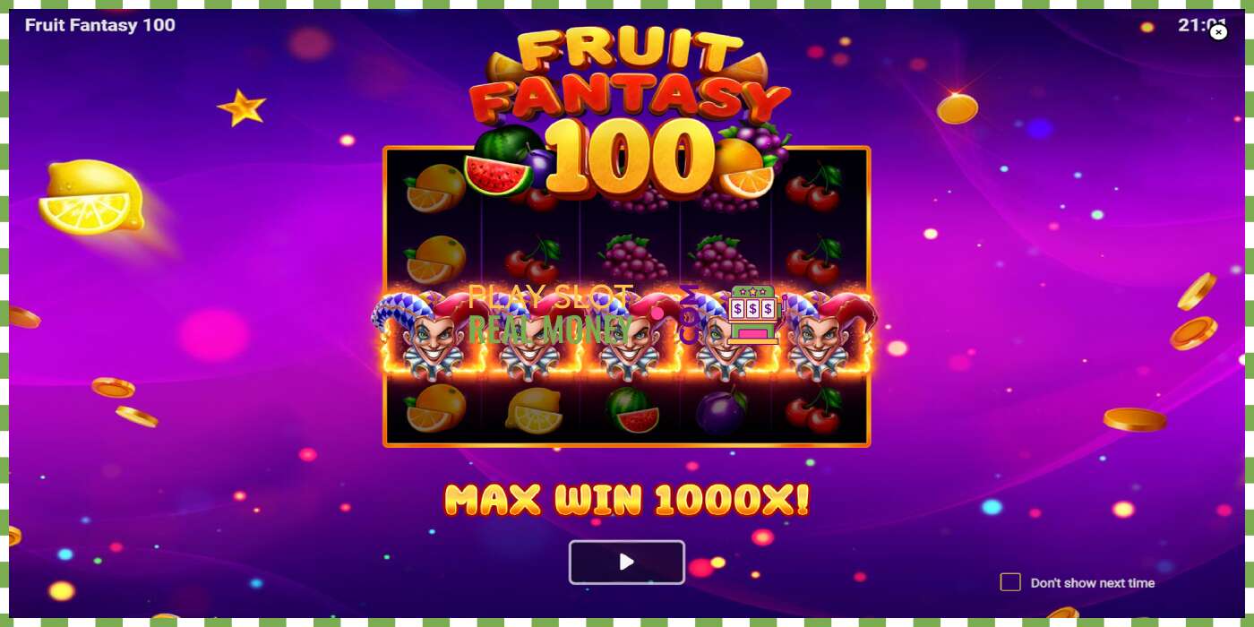 Scanalatura Fruit Fantasy 100 per soldi veri, foto - 1