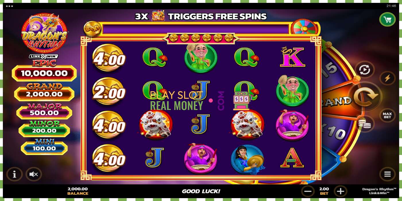 Սլոտ Dragons Rhythm Link&Win իրական փողի դիմաց, նկար - 2