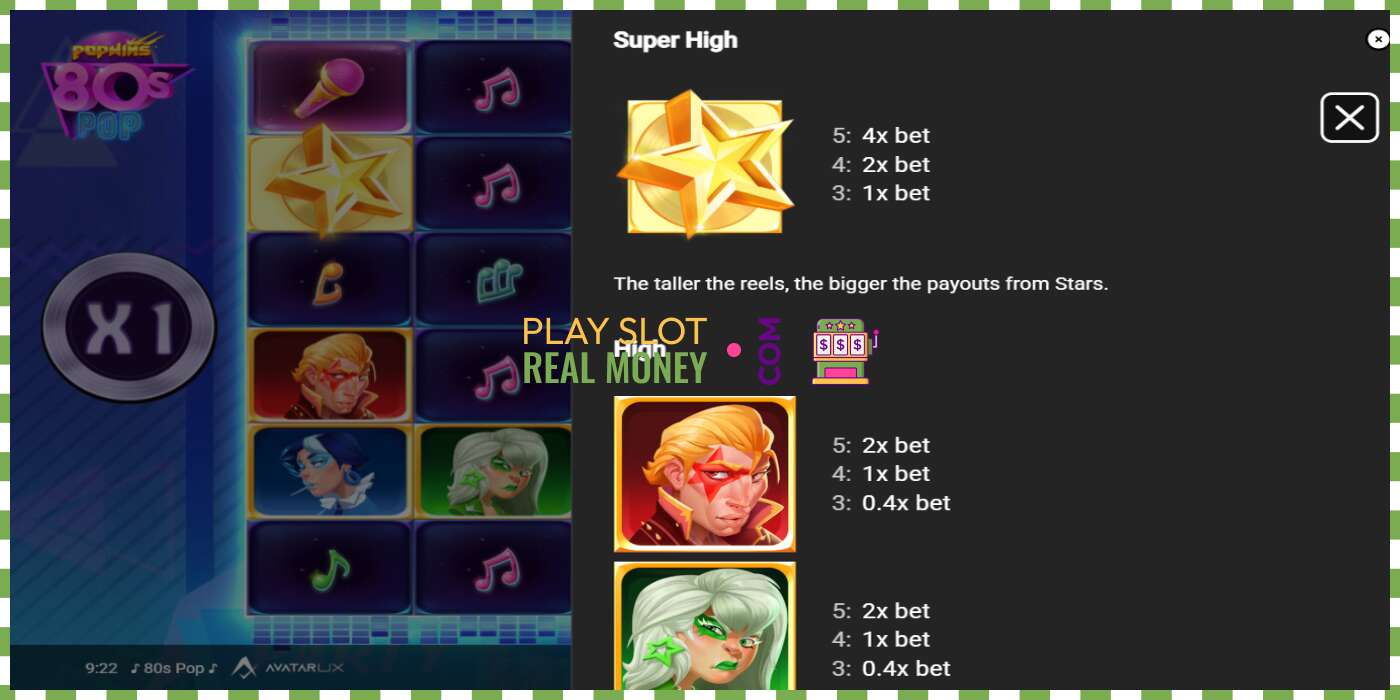 Slots 80sPop par īstu naudu, bilde - 6