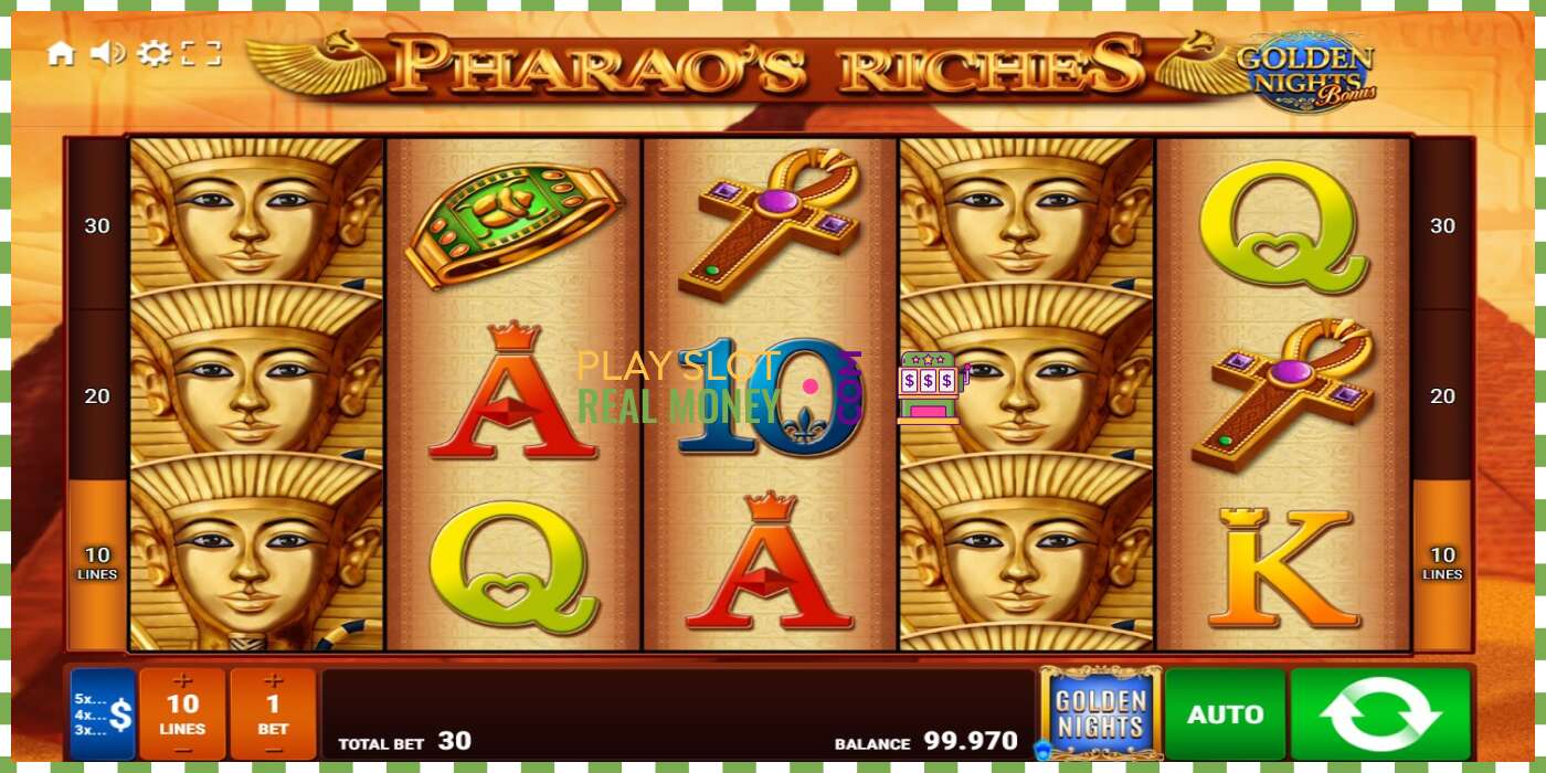 Слот Pharaos Riches Golden Nights на реальные деньги, картинка - 2