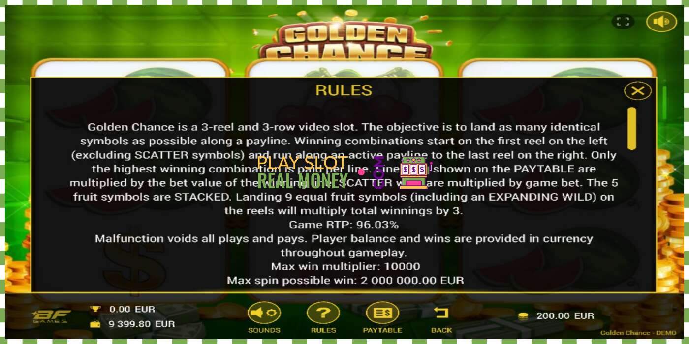 Слот Golden Chance на реальные деньги, картинка - 5