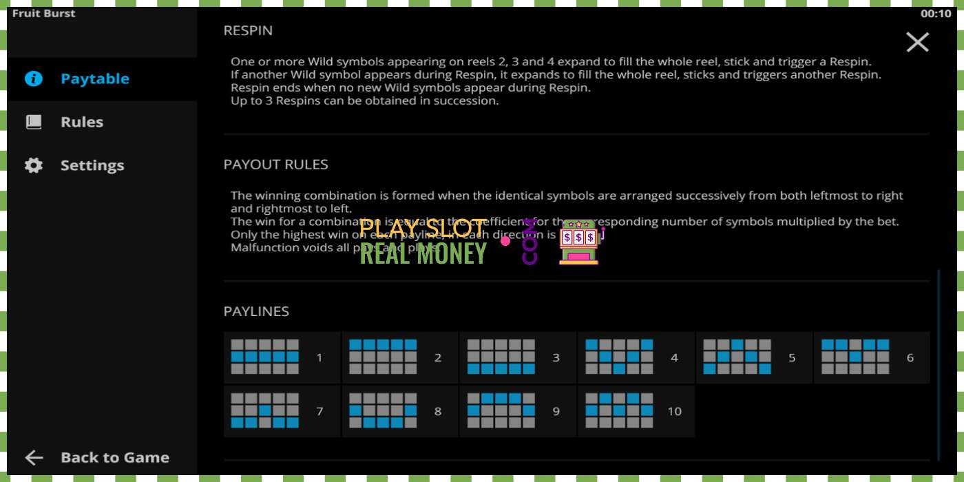 Слот Fruitburst на реальные деньги, картинка - 5