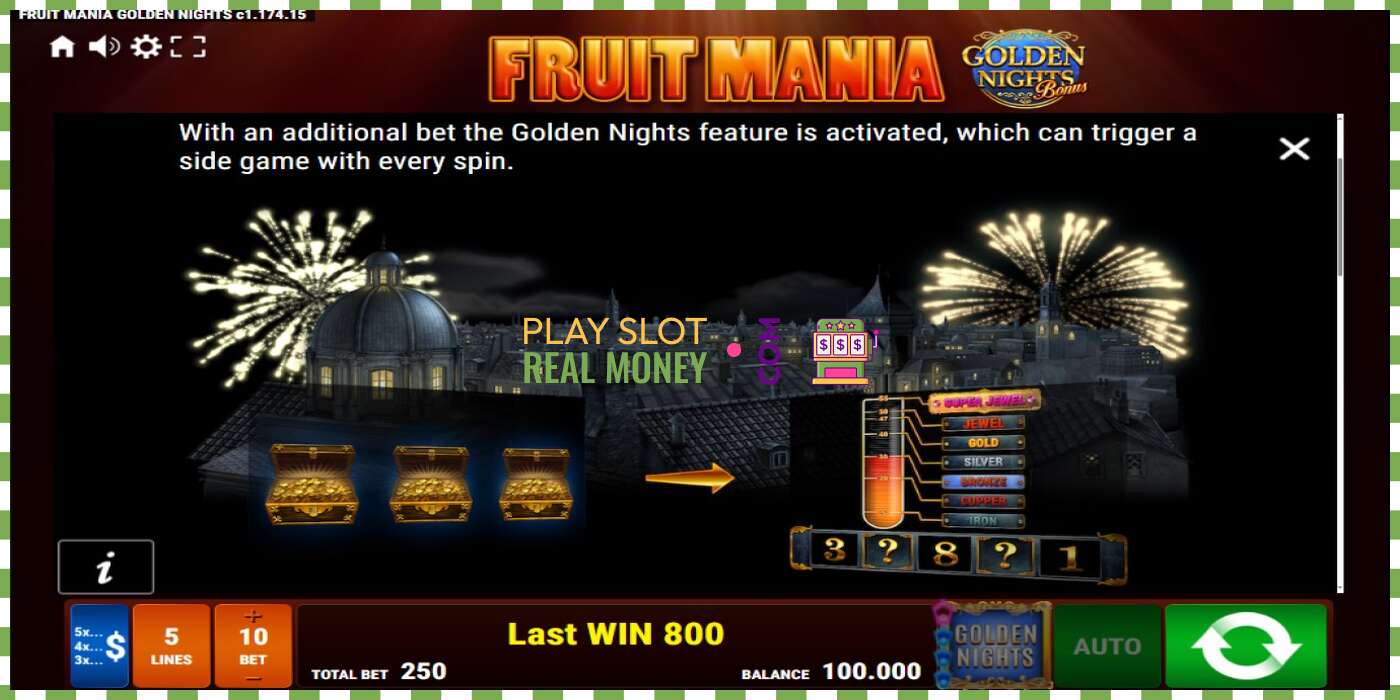 Слот Fruit Mania Golden Nights на реальные деньги, картинка - 5