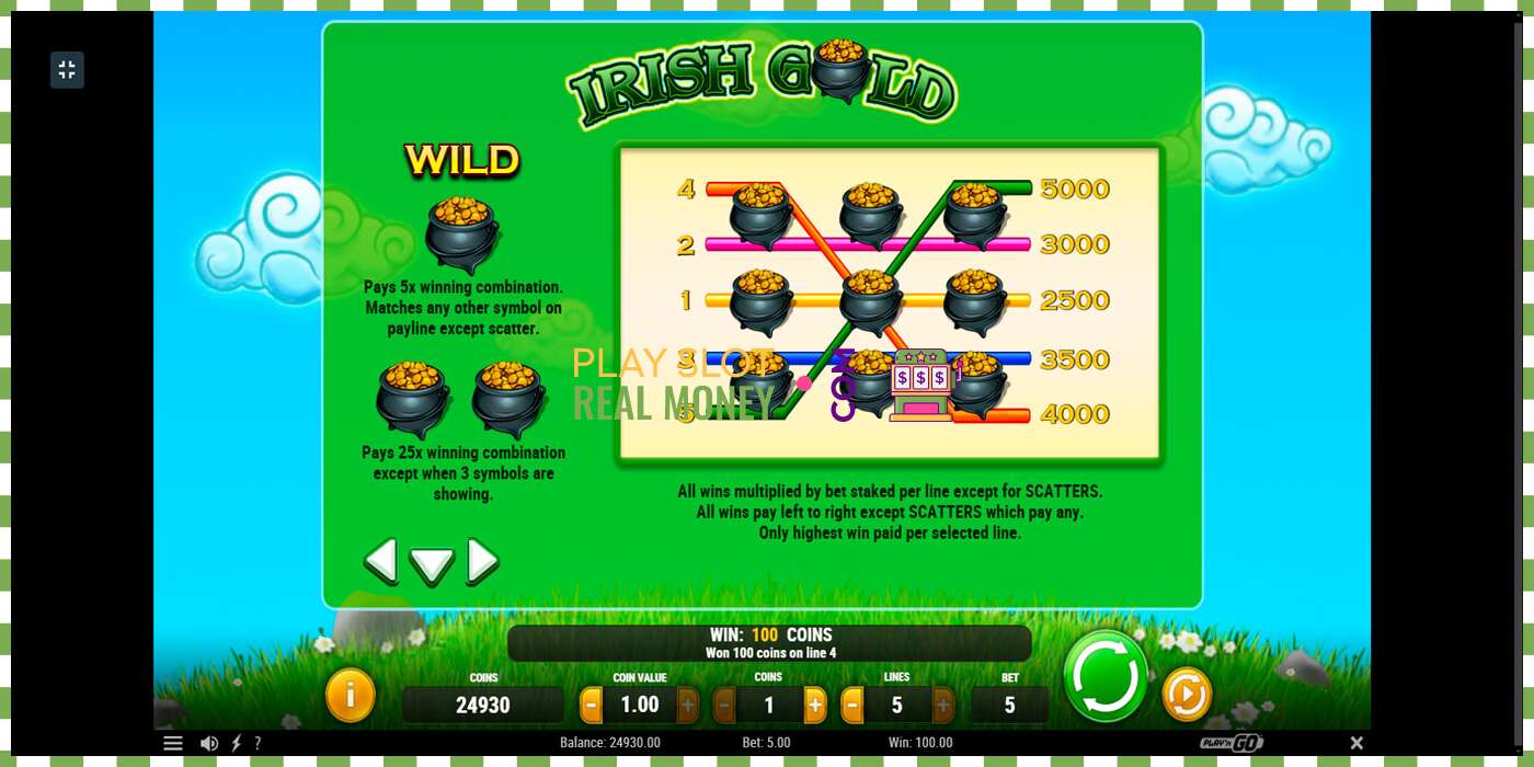 Slot Irish Gold haqiqiy pul uchun, rasm - 6