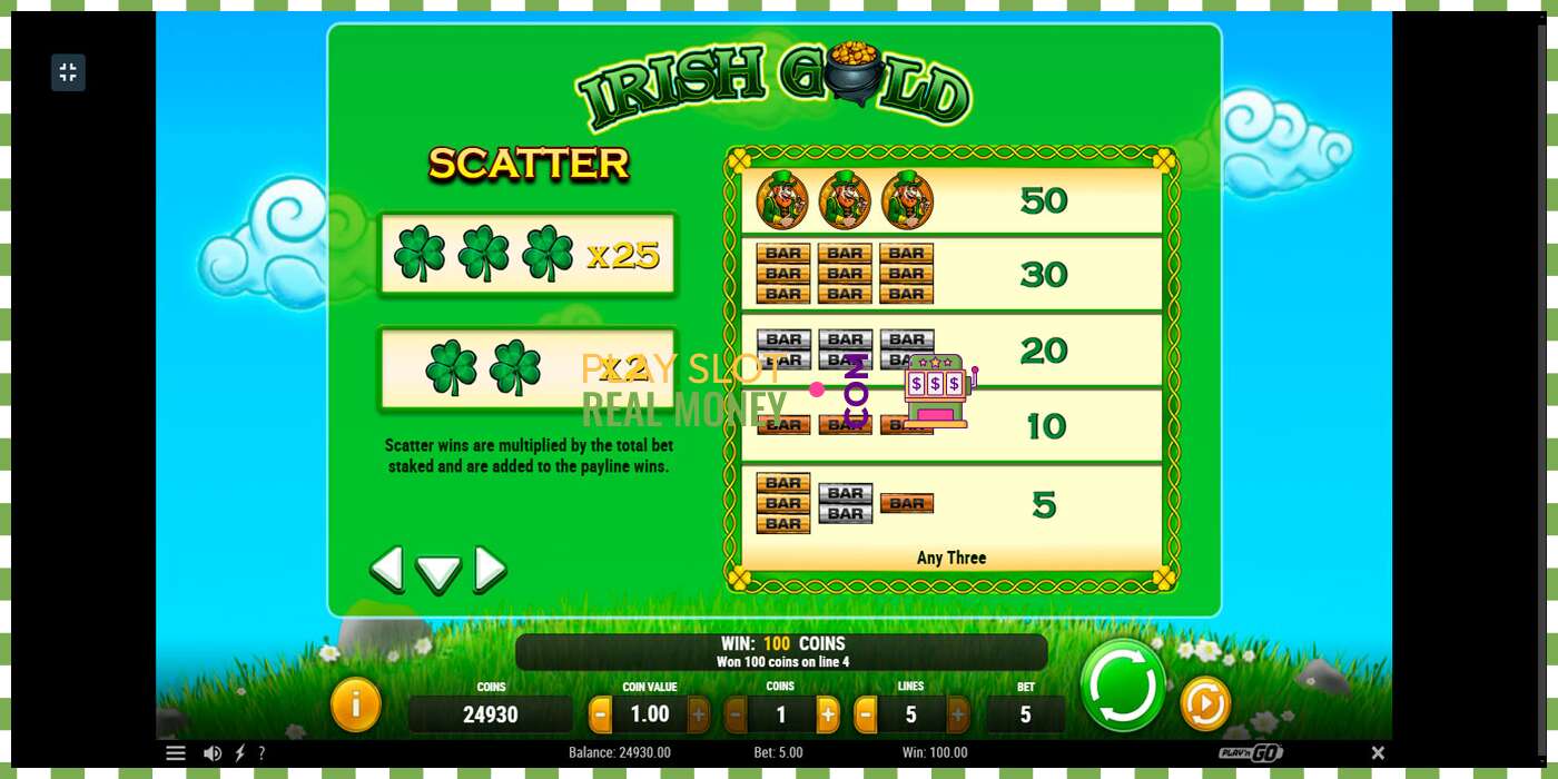 Slot Irish Gold haqiqiy pul uchun, rasm - 7