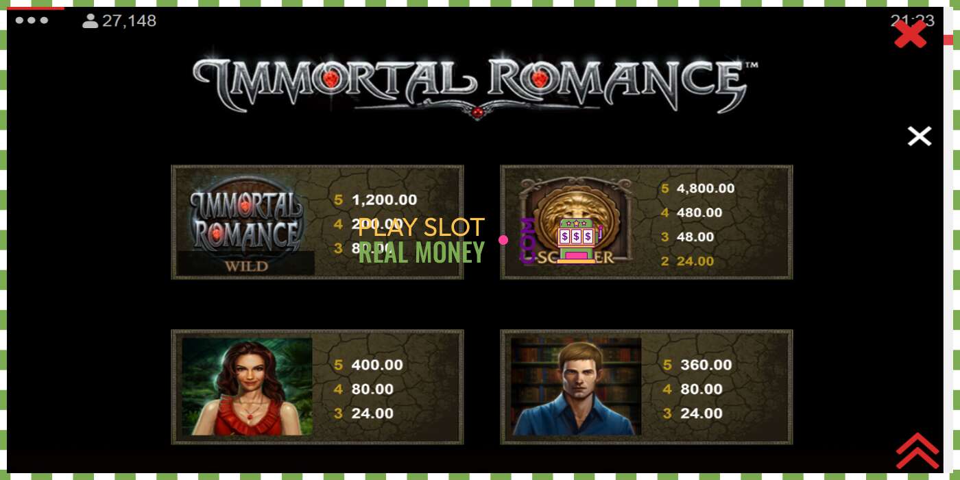 Слот Immortal Romance на реальные деньги, картинка - 6