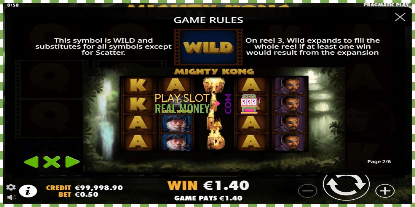 Slot Mighty Kong untuk wang sebenar, gambar - 4