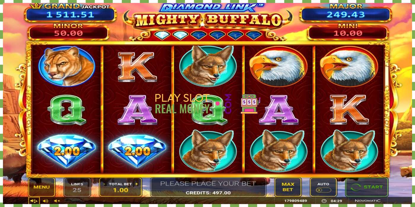 Слот Diamond Link Mighty Buffalo на реальные деньги, картинка - 1