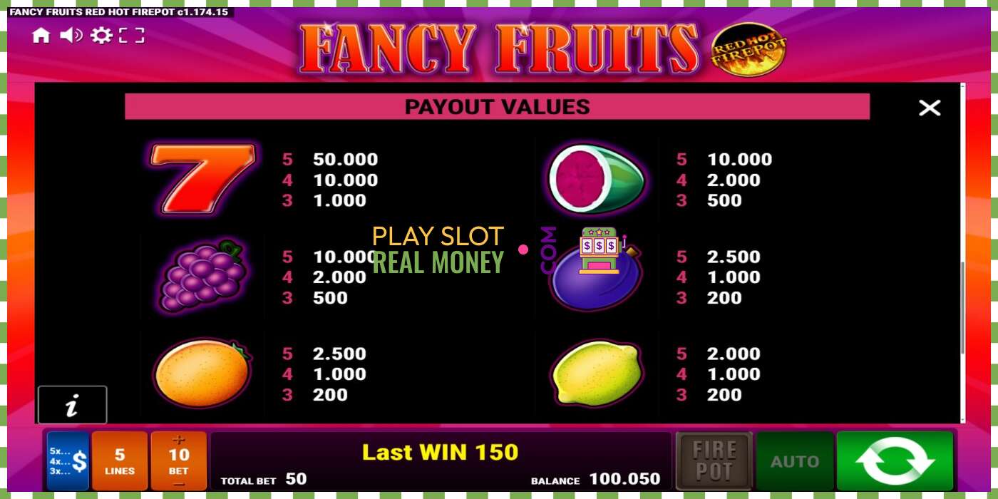 Slot Fancy Fruits Red Hot Firepot oikealla rahalla, kuva - 5