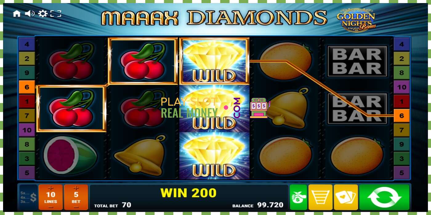 Слот Maaax Diamonds Golden Nights на реальные деньги, картинка - 3