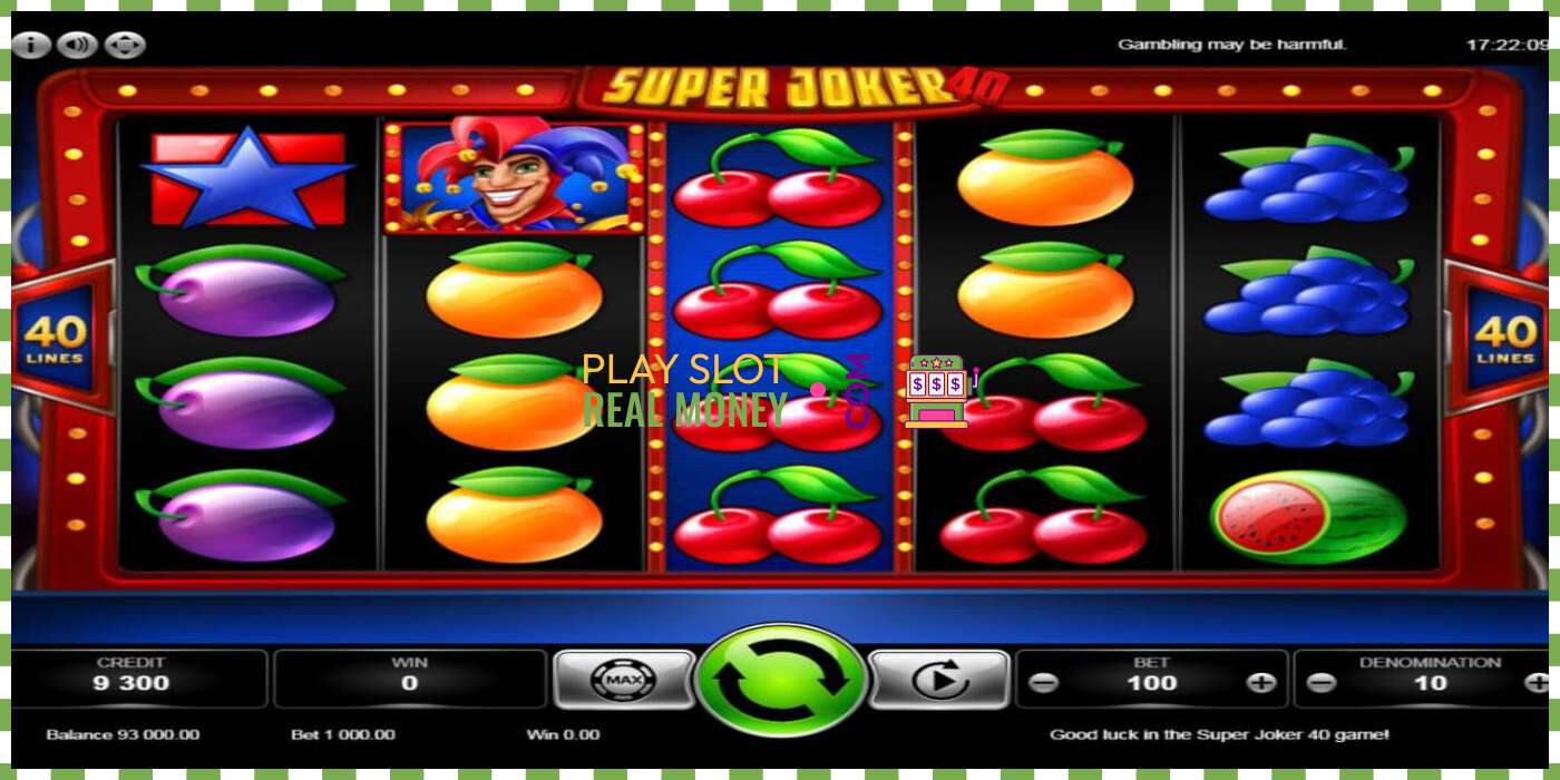 Слот Super Joker 40 на реальные деньги, картинка - 3