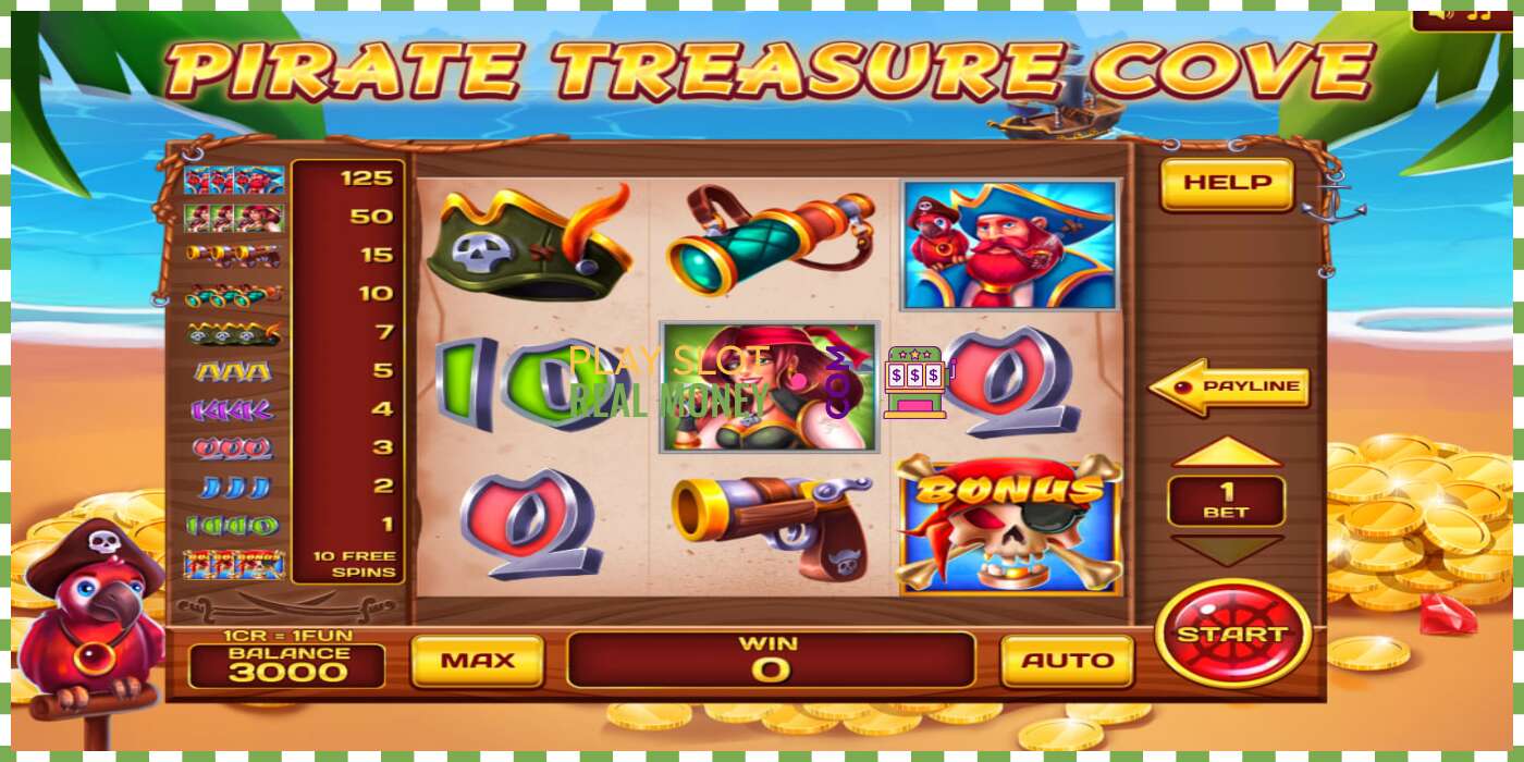 Слот Pirate Treasure Cove 3x3 на реальные деньги, картинка - 1