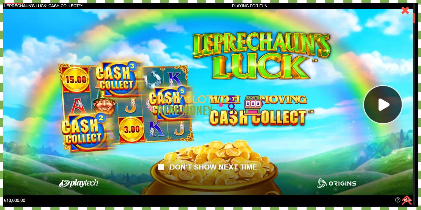 Ranura Leprechauns Luck Cash Collect Megaways PowerPlay Jackpot per diners reals, imatge - 1