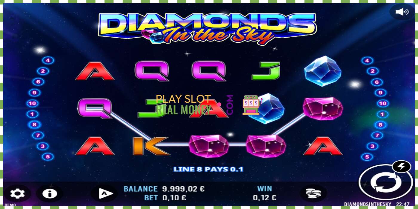 Слот Diamonds In The Sky на реальные деньги, картинка - 2