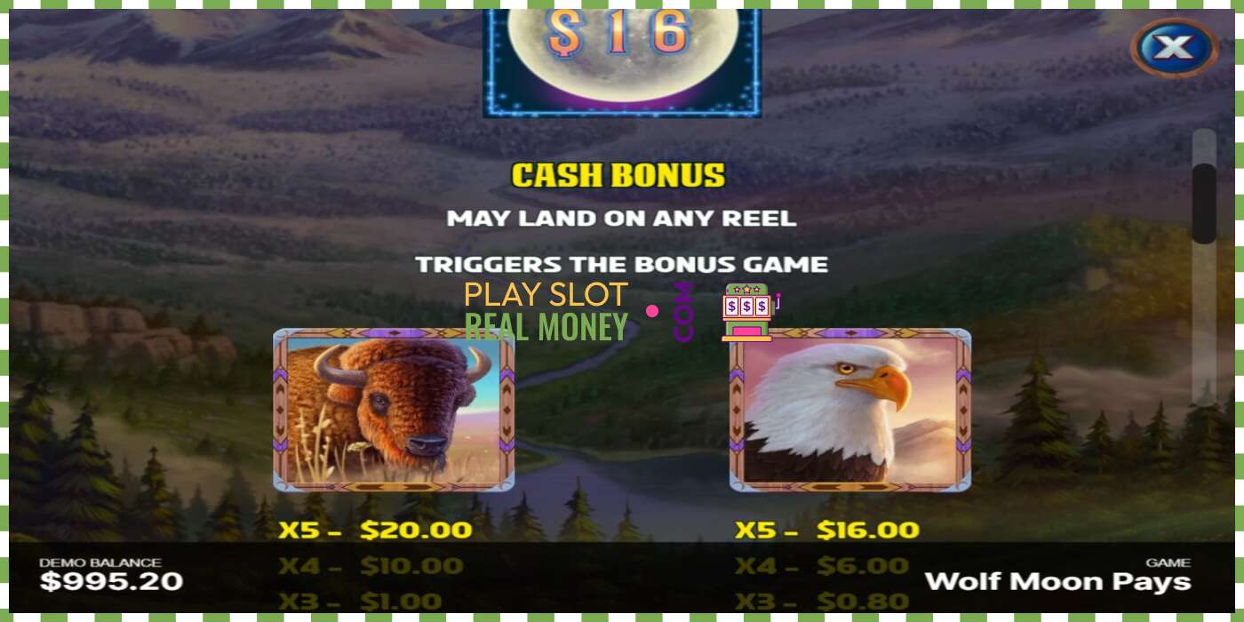 Slot Wolf Moon Pays za pravi novac, slika - 5