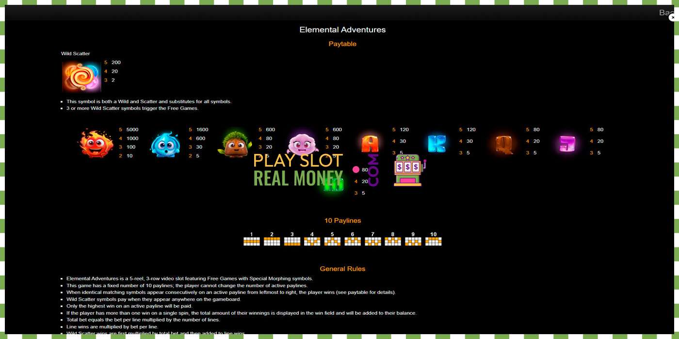 Слот Elemental Adventures на реальные деньги, картинка - 7