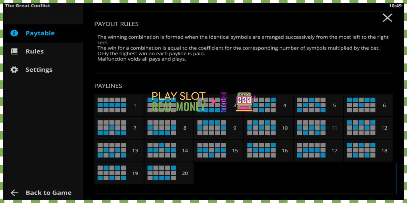 Слот The Great Conflict на реальные деньги, картинка - 5