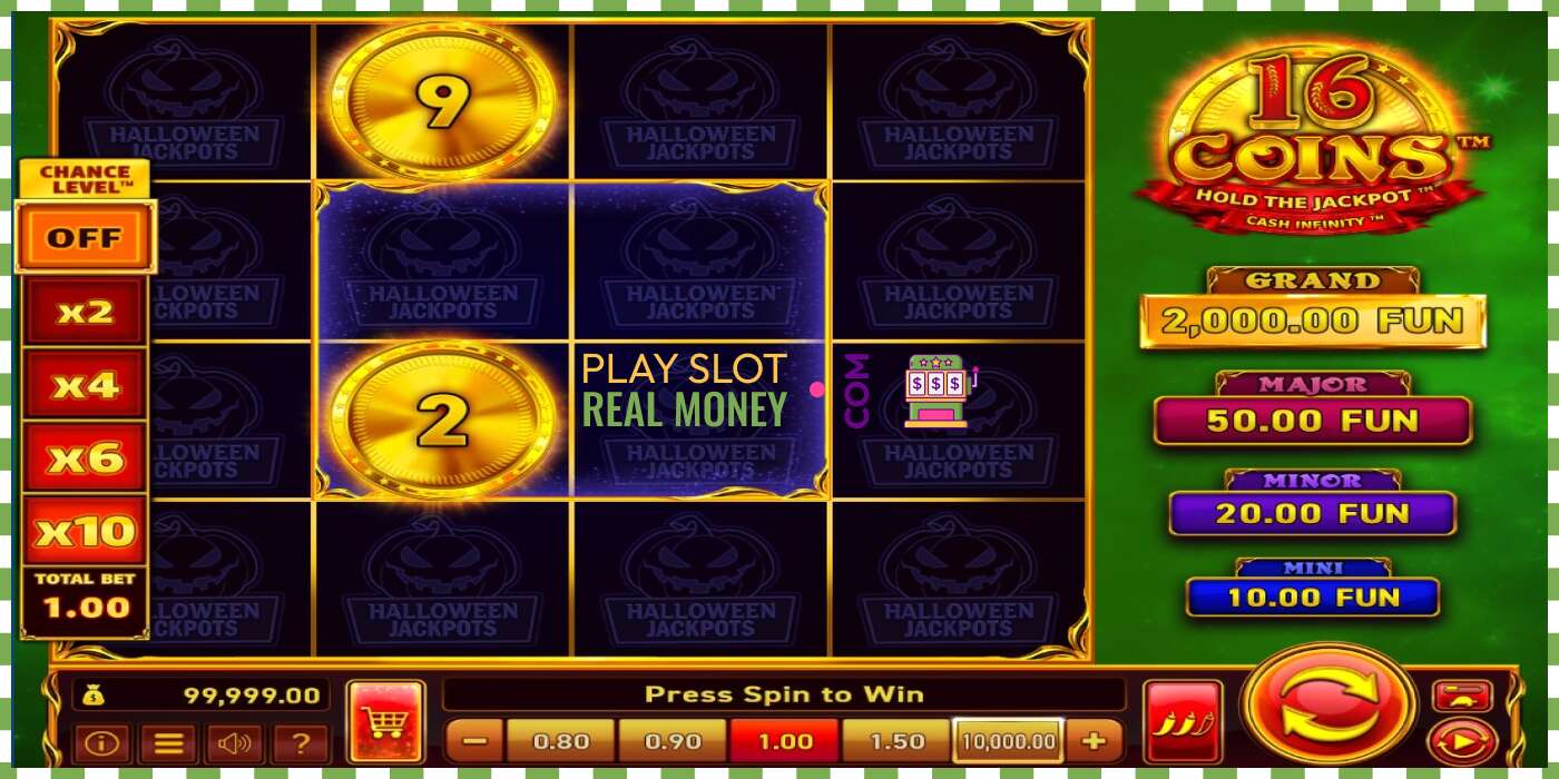 Слот 16 Coins Grand Gold Edition Halloween Jackpots на реальные деньги, картинка - 2